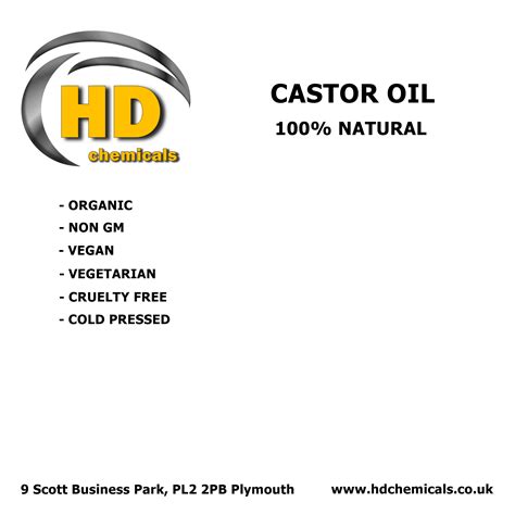 Castor Oil 100 Pure Buy In Uk Online Shop Hd Chemicals Ltd