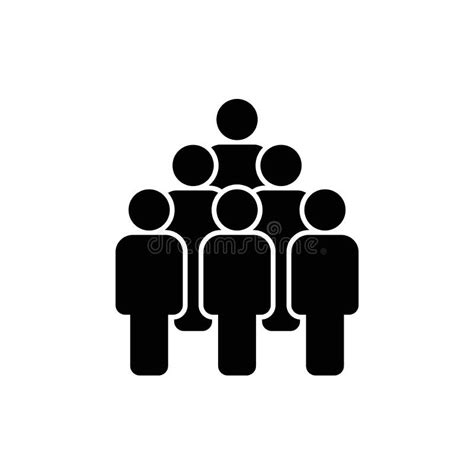 People Vector Icon Person Symbol Work Group Team Persons Crowd Vector Illustration Icon Stock