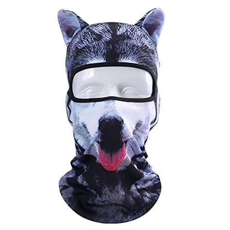 Jiusy 3d Animal Ears Balaclava Face Mask For Music Festivals Raves