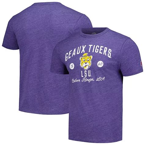 Mens League Collegiate Wear Heather Purple Lsu Tigers Bendy Arch Victory Falls Tri Blend T Shirt
