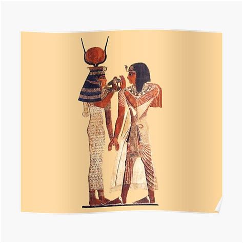 goddess hathor giving her blessing to the king poster for sale by emil albert redbubble