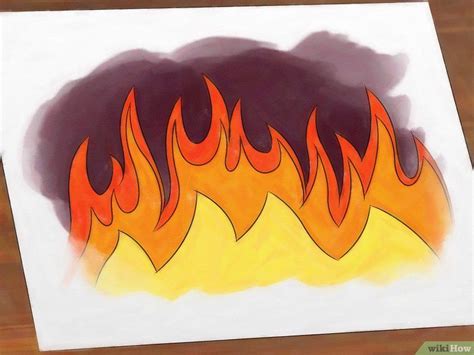 How To Draw Flames 14 Steps With Pictures Wikihow Colorful