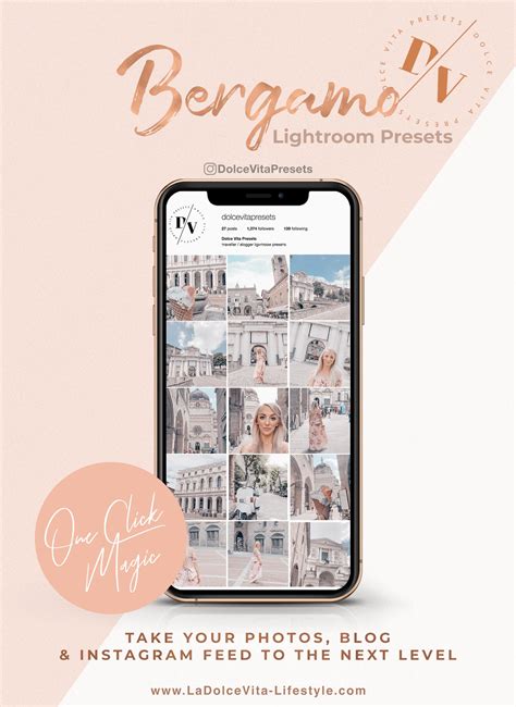 The fadeable presets mean that you can choose something lighter or stronger for add tastefully pink looks to your photos with this bundle of 14 lightroom presets and luts. Bergamo - Lightroom Presets for Mobile Bright Pink Grey ...