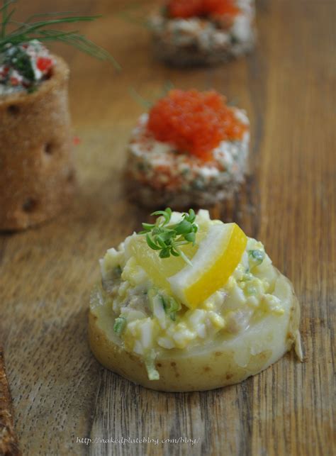 Nordic Tapas Potato With Herring Caviar Naked Plate