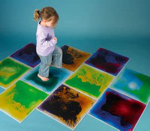 Reversible colors and multiple configurations. Liquid Floor Tiles, 60 x 60cm - Set of 4