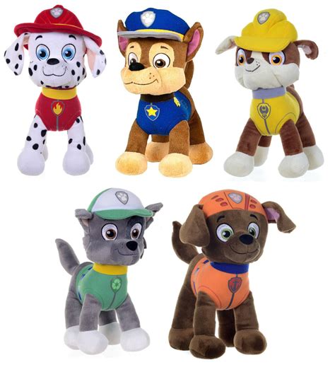 New Official 12 Paw Patrol Plush Soft Toys Marshall Chase Rocky Rubble