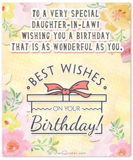Birthday Wishes For Daughter In Law From The Heart By Wishesquotes