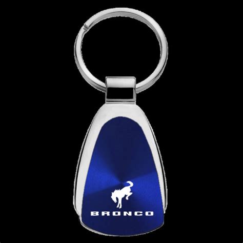 Ford Bronco 2020 Logo Blue Teardrop Logo Key Chain Fob Ring Etsy