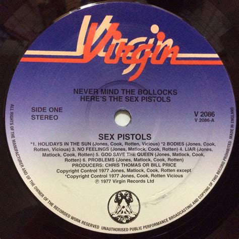 Sex Pistols Never Mind The Bollocks Heres The Sex Pistols Vinyl Discogs