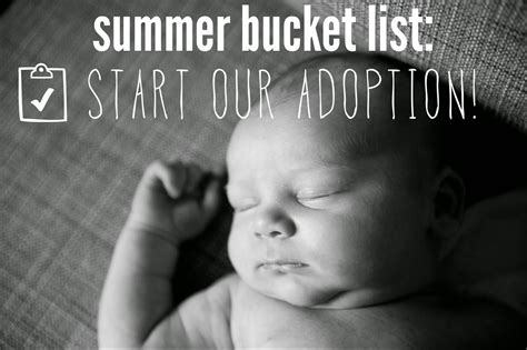 Summer Bucket List Adoption Discount Christian Adoption Consultants