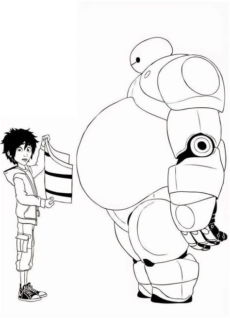 Chico Robot Baymax Para Colorear Imprimir E Dibujar Coloringonlycom