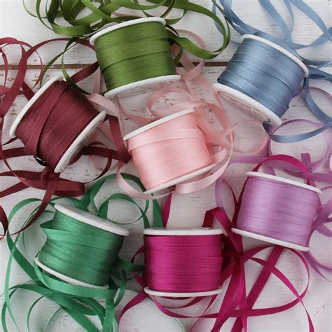Threadart 4mm Silk Ribbon Set Romantic Shades Seven Spool