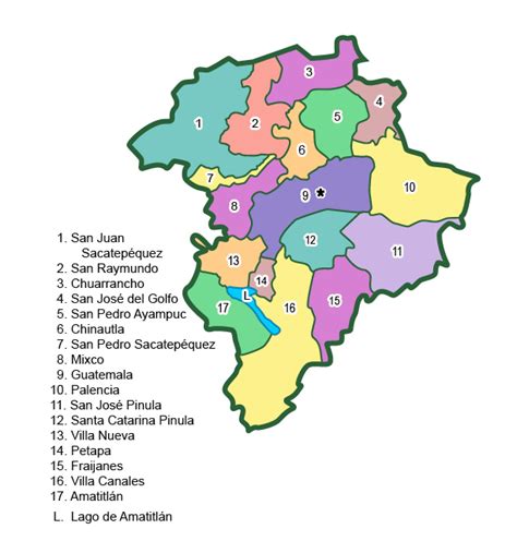 Municipios De Guatemala Departamento Tamaño Completo