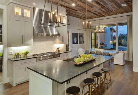 We added a farmhouse feel with a diy wood ceiling, and now it's one of our favorite things about this. Farmhouse Interior Design Ideas - Home Bunch Interior ...