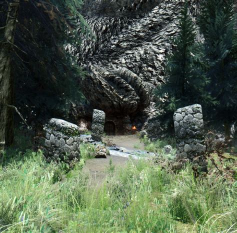 Entrance To The Cave At Skyrim Nexus Mods And Community