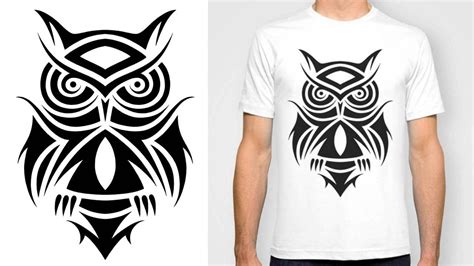 You'll find options made from supima cotton, cashmere, and jersey. Designing a T-Shirt - Tribal Owl Tattoo Design - YouTube