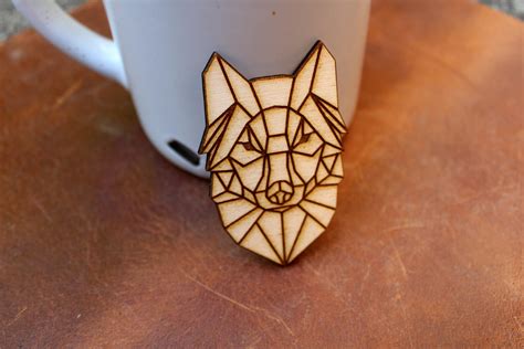 Geometric Wolf Head Laser Cut Craft Cutout Wood Shape | Etsy