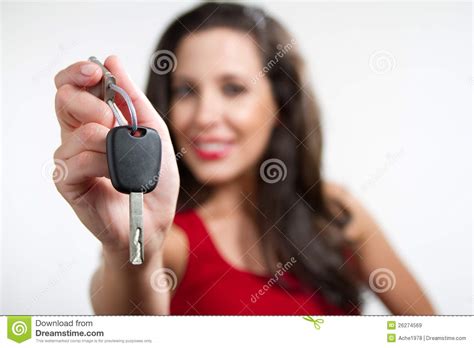 Brunette Holding A Car Key Stock Image Image Of Expressions 26274569