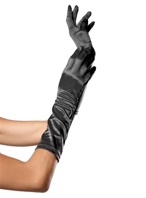 ᐅ Leg Avenue Kostüm 20er Jahre Handschuhe Schwarz Schwarze Satin Handschuhe Für Dein Flapper