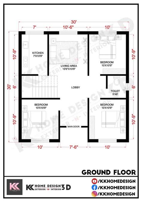 Simple 3 Bedroom House Plans Low Budget Home Plans For Village