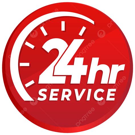 24 Hour Emergency Service Label Design Vector 24 Hour Service Logo 24