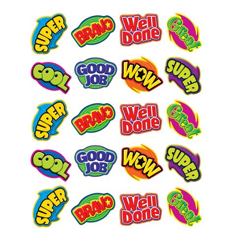 Positive Words Stickers Tcr5206 Teacher Created Resources