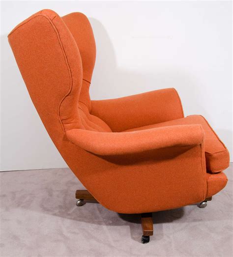 Mid Century Wing Back Lounge Chair By Paul Conti At 1stdibs Mid