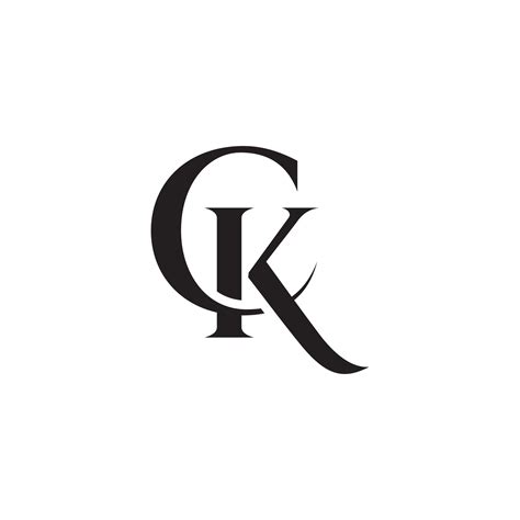 Ck Or Kc Initial Letter Logo Design Vector 8386000 Vector Art At Vecteezy