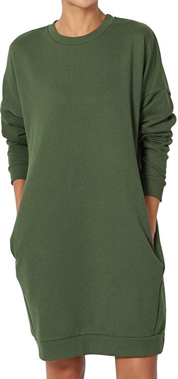 Themogan Casual Oversized Crew Or V Neck Sweatshirts Loose Fit Pullover