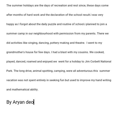🎉 Diary Entry On Summer Vacation How To Write A Diary About How To