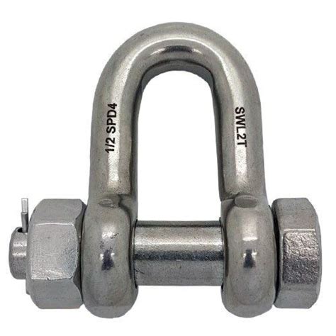 Stainless Steel Load Rated Dee Shackles D Safety Pin Gs Products