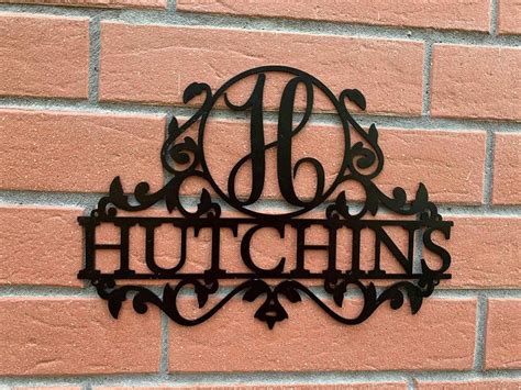 Personalized Last Name Outdoor Metal Sign Custom Door