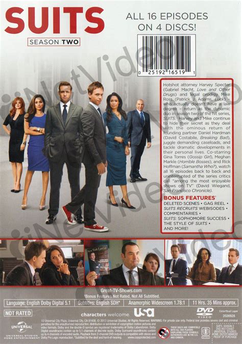 Suits Season 2 Two On Dvd Movie