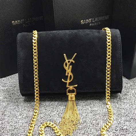 Последние твиты от saint laurent (@ysl). YSL Tassel Chain Bag 22cm Suede Leather Black - $211.00 ...