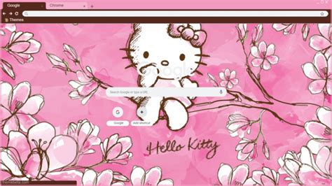 hello kitty chrome theme themebeta