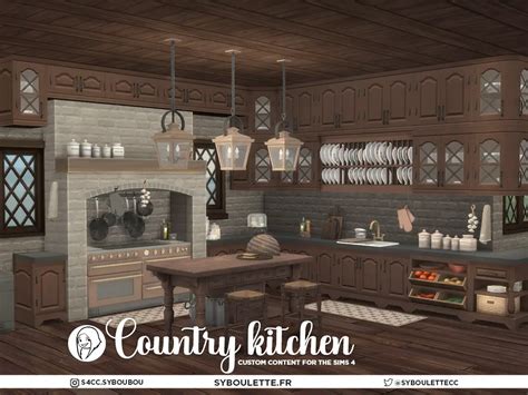 Country Kitchen Cc Sims 4 Syboulette Custom Content For The Sims 4