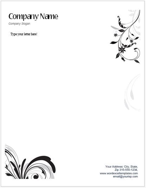 floral letterhead templates  ms word word excel templates