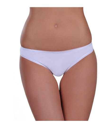 Women Underwear Panty Cotton Elastan Bikini Color White Size Medium