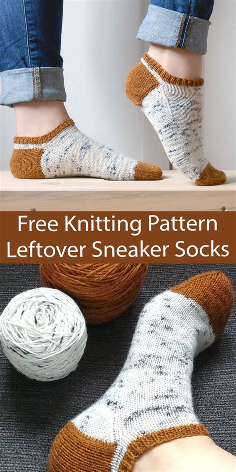Free Ankle Socks Knitting Pattern Leftover Sneaker Socks Sock Knitting Patterns Sock Yarn