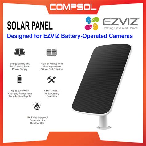 Ezviz Cmt Solar Charging Panel Designed For Ezviz Battery Operated Cameras Lazada