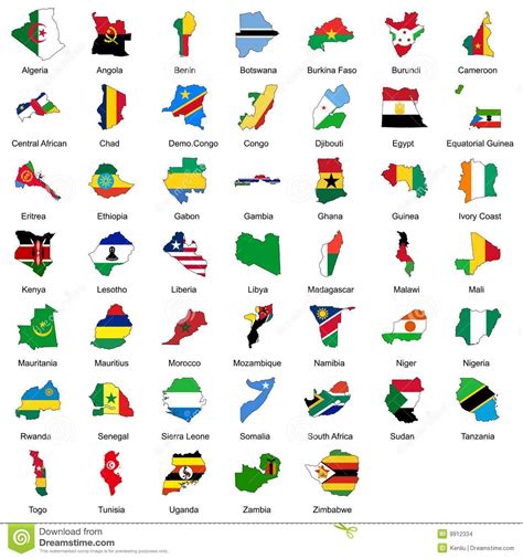 47 African Country Flags Stock Images Image 9912334