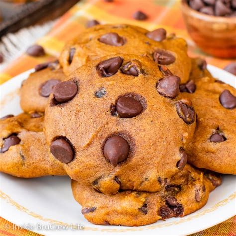 Best Soft Pumpkin Chocolate Chip Cookies Recipe Inside Brucrew Life