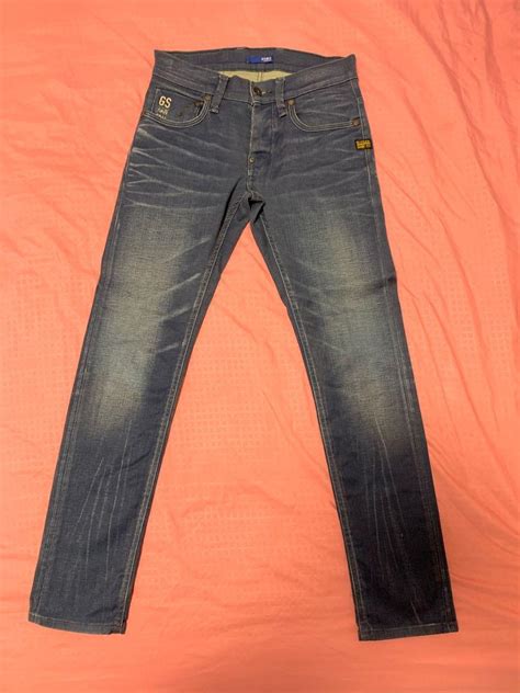 G Star Raw Jeans Authentic Longueur Largo Lunghezza Design Mens