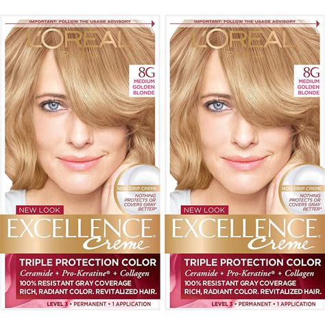 L Oréal Paris Excellence Créme Permanent Hair Color 8G Medium Golden