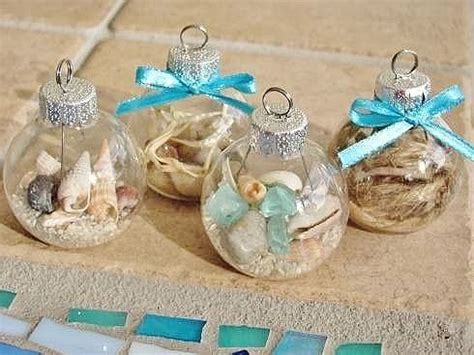 Coastal christmas ornaments x3 sea glass ornament set of. Easy DIY Glass Ball, Beach, Ornament for a beach themed ...