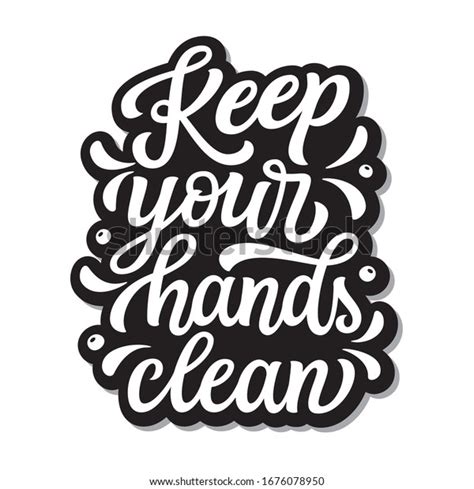 Keep Your Hands Clean Hand Drawn Stock Vector Royalty Free 1676078950