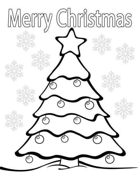 Merry Christmas Tree Coloring Page Mama Likes This