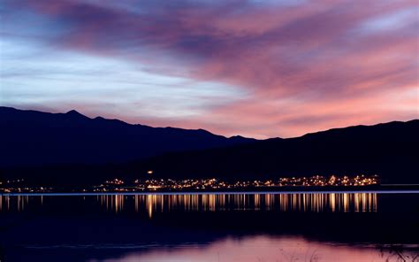 배경 화면 산들 일몰 바다 호수 자연 반사 하늘 해돋이 저녁 아침 강 수평선 황혼 구름 새벽