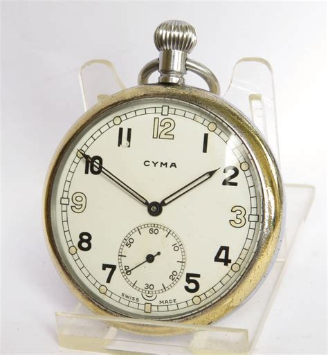 1940s Cyma Military Pocket Watch 777555 Uk