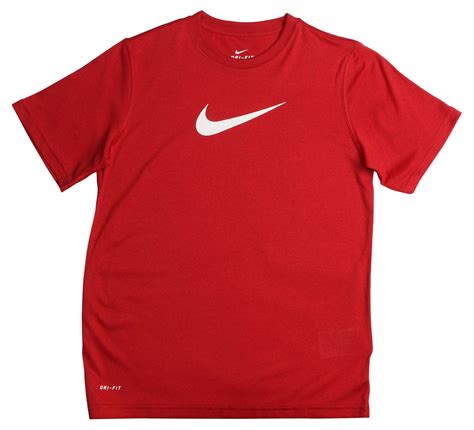 Nike Nike Big Boys 8 20 Dri Fit Legend Swoosh T Shirt Red